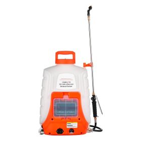 VEVOR Battery Powered Backpack Sprayer, 4 Gallons Electric Lawn Sprayer with 8 Nozzles & 2 Telescopic Wands, 90PSI Adjustable Pressure